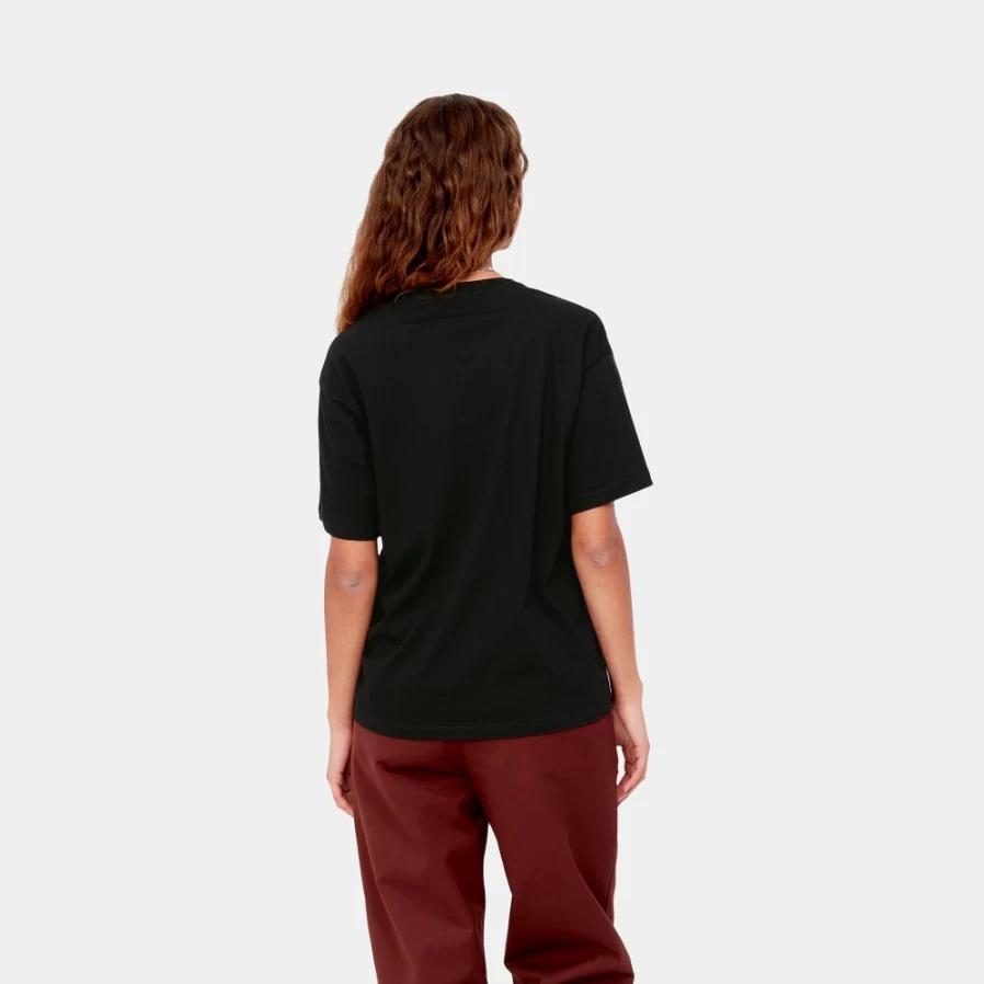 Carhartt WIP Women's Chase Short Sleeve T-Shirt in Black and Gold