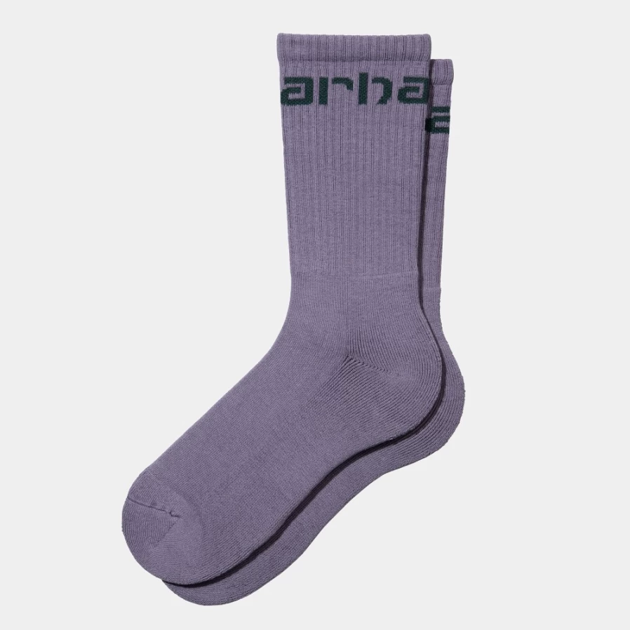 Carhartt WIP Socks in Glassy Purple & Discovery Green - Durable Comfort for Work & Casual Wear