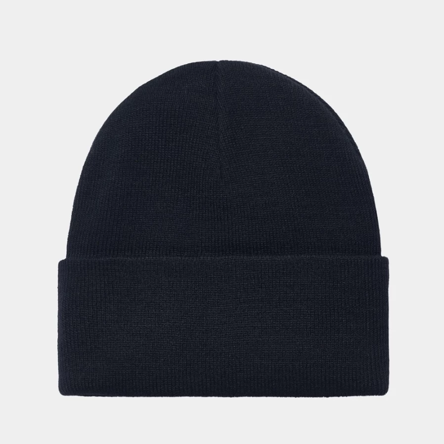 Carhartt WIP Chase Beanie - Dark Navy & Gold Winter Knit Hat for Men & Women