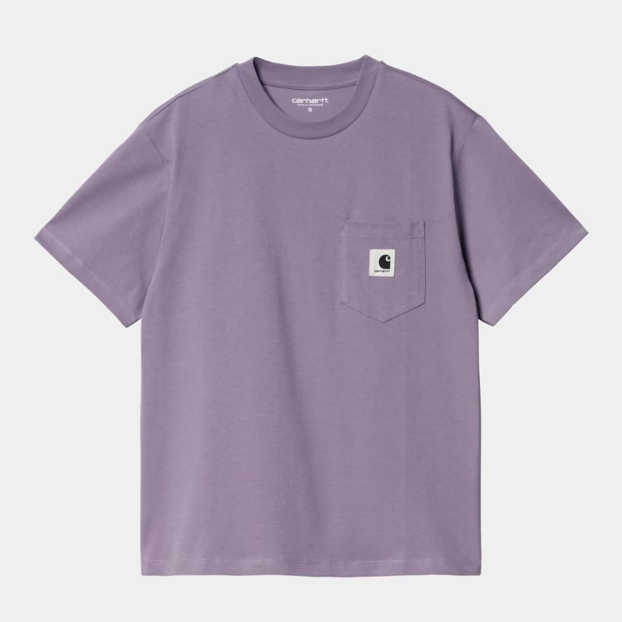 Carhartt WIP Women's Glassy Purple Short Sleeve Pocket T-Shirt