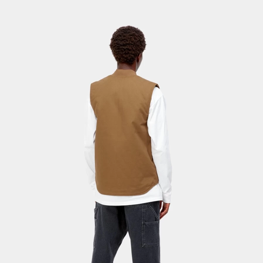 Carhartt WIP Men's Hamilton Brown Vest - Heavy Duty Workwear for Men