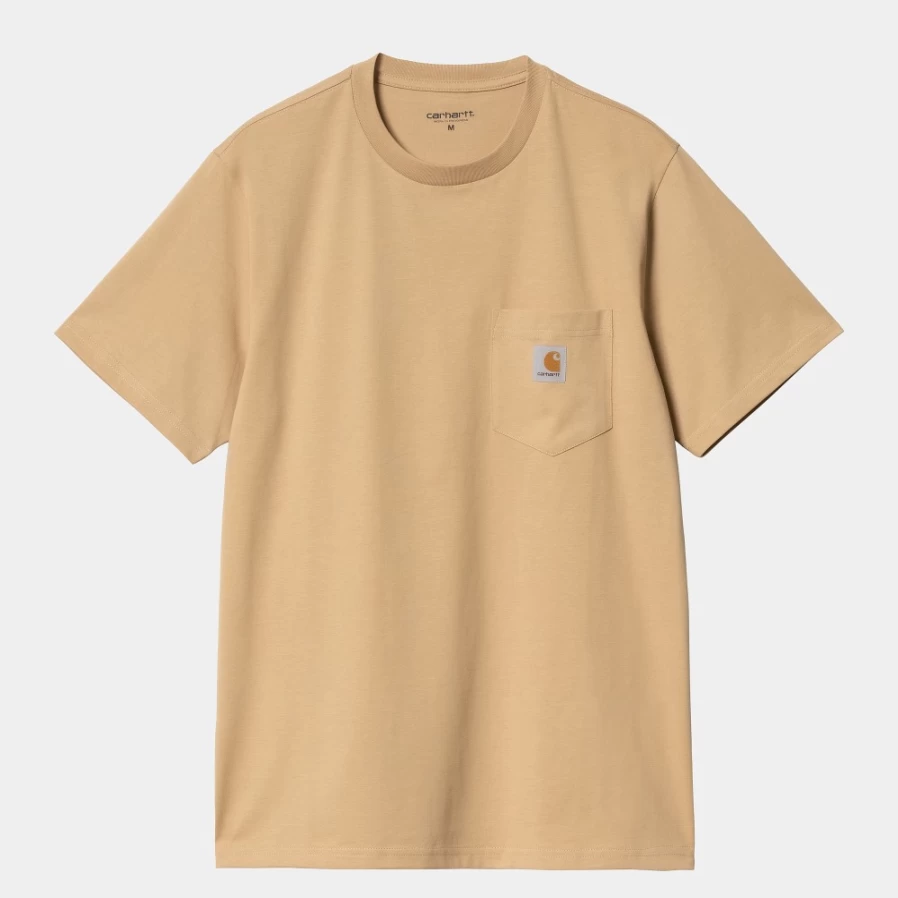Carhartt WIP Men's S/S Pocket T-Shirt in Dusty H Brown | Casual Short Sleeve Tee