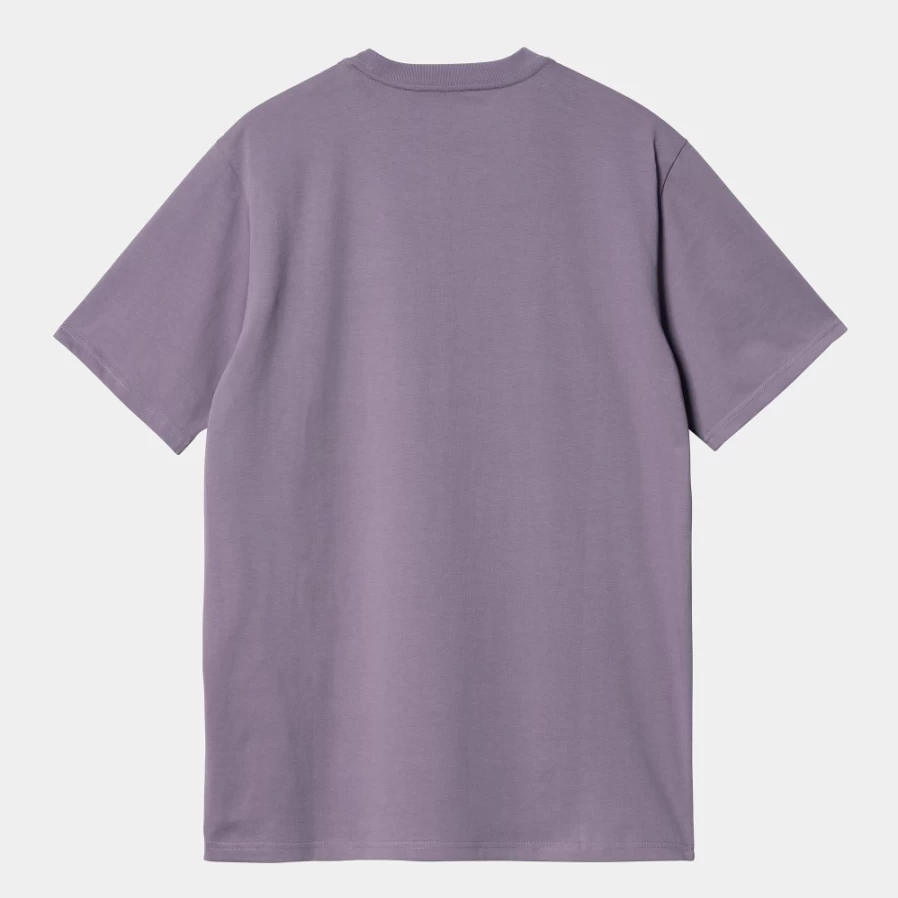 Carhartt WIP Men's Glassy Purple Short Sleeve Pocket T-Shirt S/S Casual Top