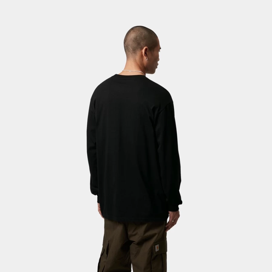 Carhartt WIP Men's Long Sleeve Chase T-Shirt in Black & Gold