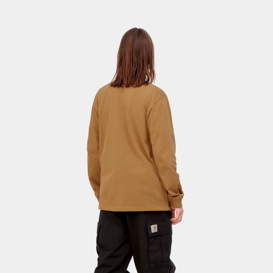 Carhartt WIP Men's Long Sleeve Cord Rugby Polo Shirt - Hamilton Brown/Black