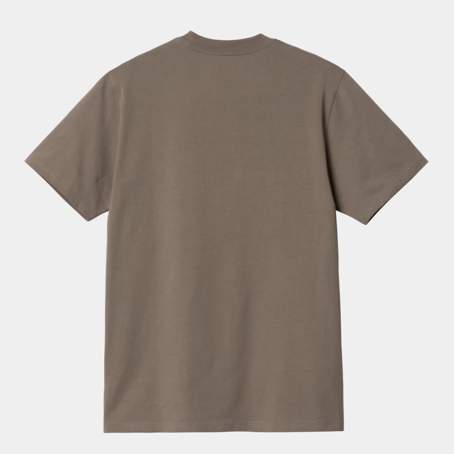 Carhartt WIP Men's Script T-Shirt in Barista/Mirror - Short Sleeve Casual Tee