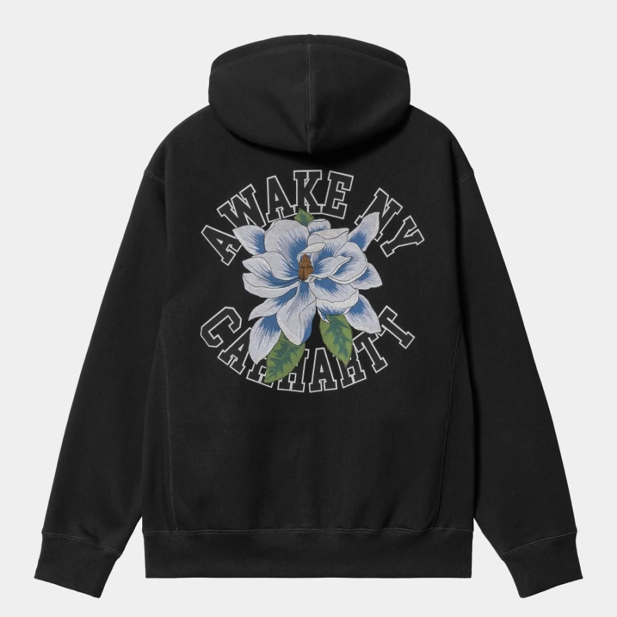 Carhartt WIP Men's Awake NY Black Hooded Sweatshirt