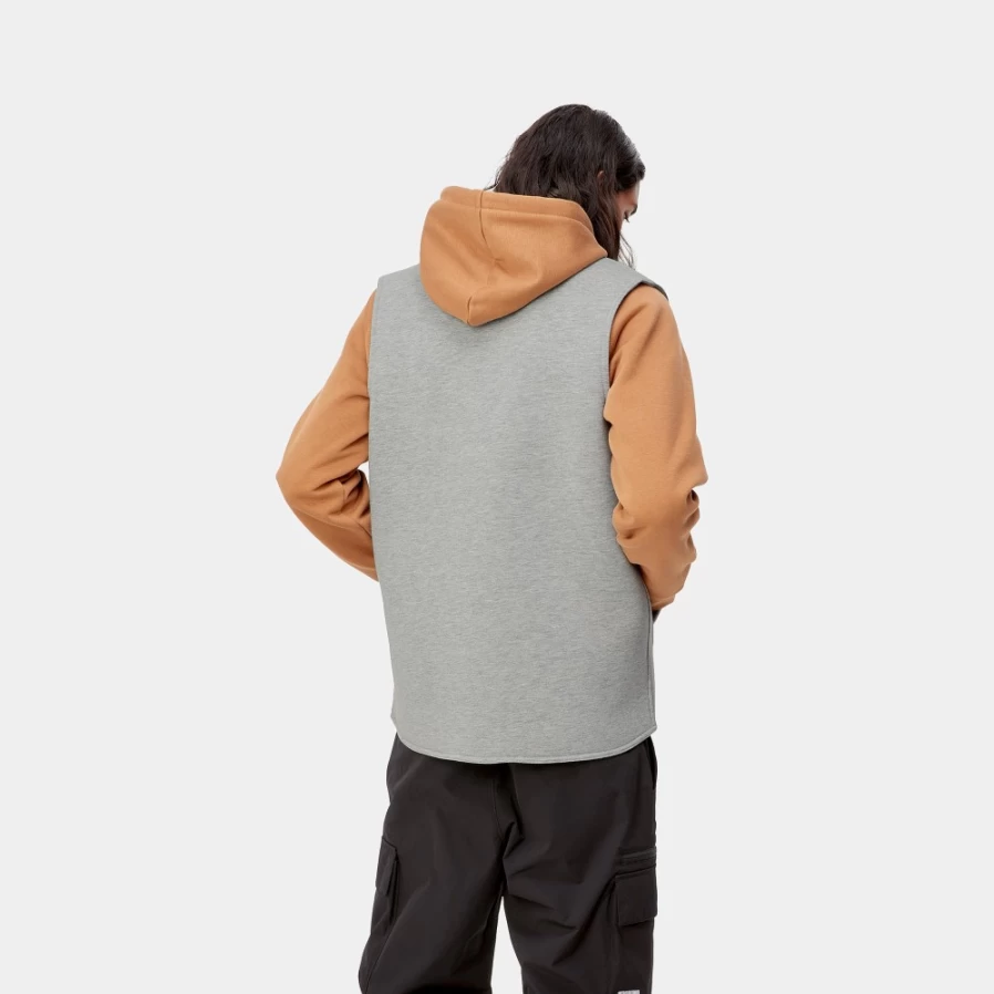 Carhartt WIP Men's Car-Lux Vest in Grey Heather / Grey - Lightweight Insulated Outdoor Jacket