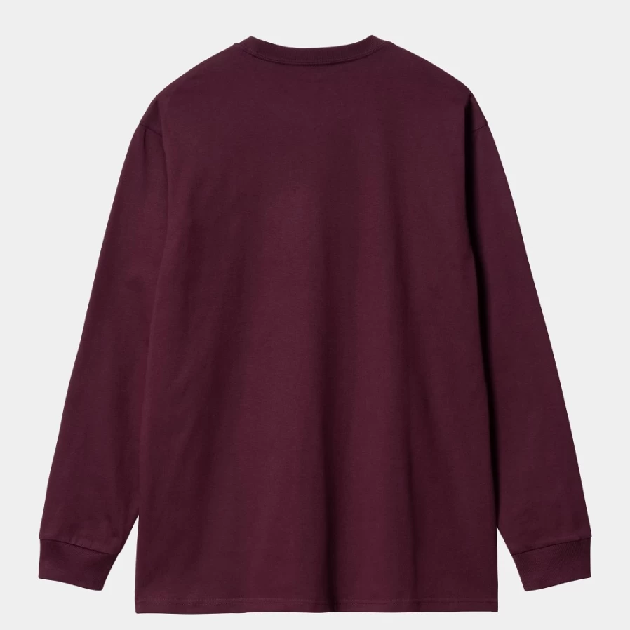 Carhartt WIP Men's L/S Chase T-Shirt in Amarone/Gold Color