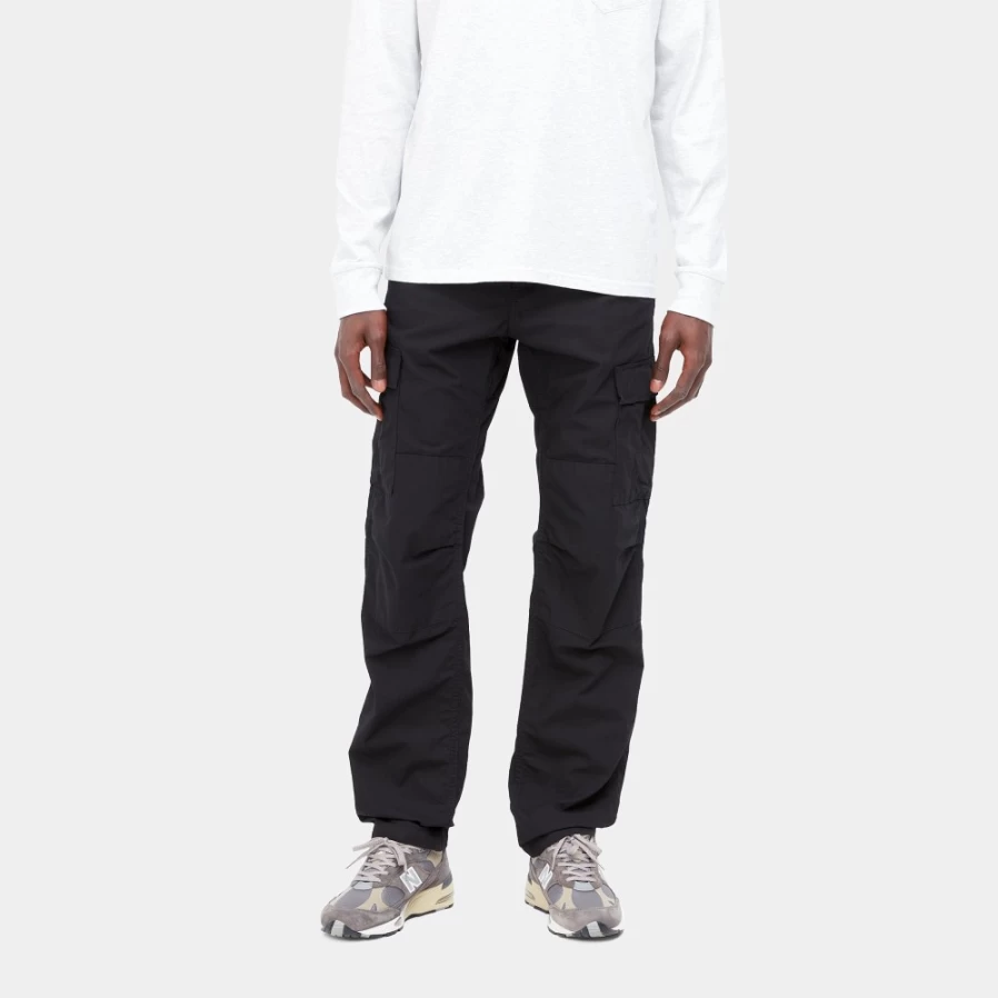 Carhartt WIP Men's Black Aviation Work Pant - Durable Cargo Pants for Work & Casual