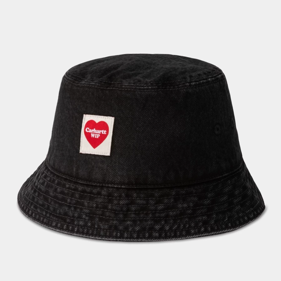 Carhartt WIP Nash Bucket Hat - Black Adjustable Cotton Twill Outdoor Cap