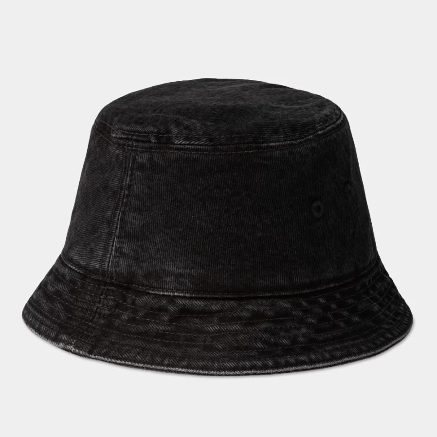 Carhartt WIP Nash Bucket Hat - Black Adjustable Cotton Twill Outdoor Cap