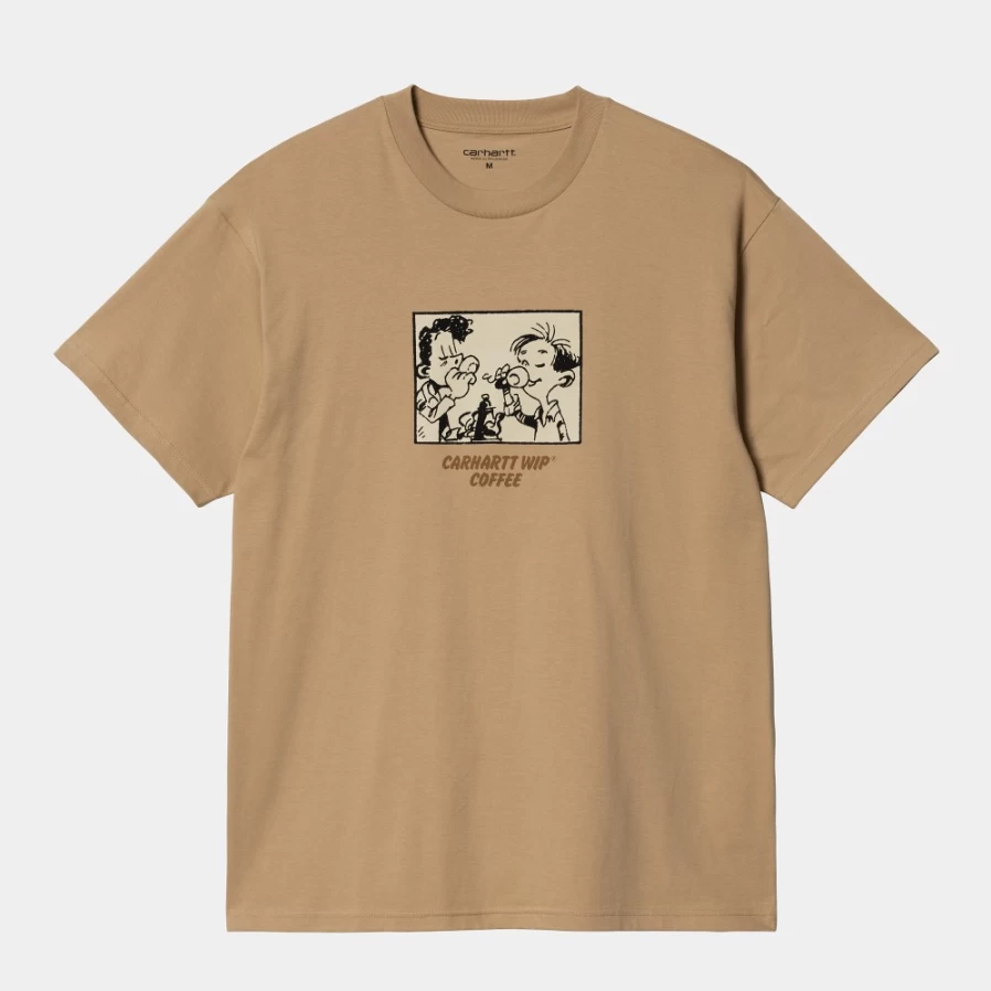 Men's Carhartt WIP Short Sleeve T-Shirt in Dusty H Brown - S/S Coffee Tee