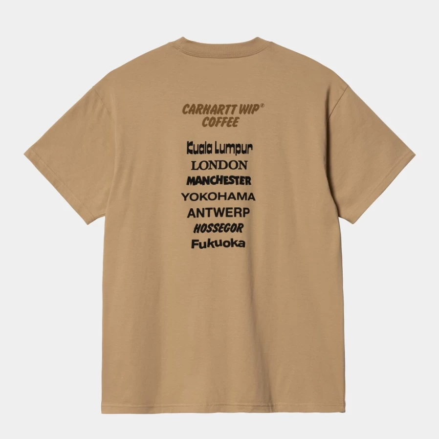 Men's Carhartt WIP Short Sleeve T-Shirt in Dusty H Brown - S/S Coffee Tee