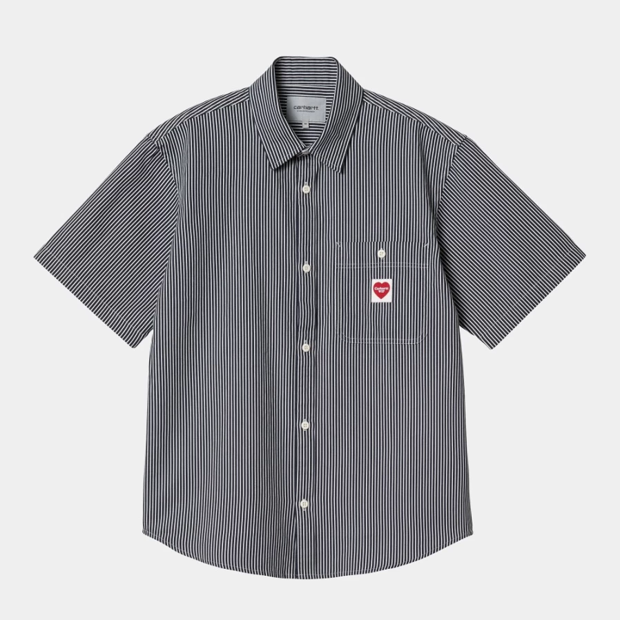 Carhartt WIP Men's S/S Terrell Shirt in Terrell Stripe - Casual Short Sleeve Top