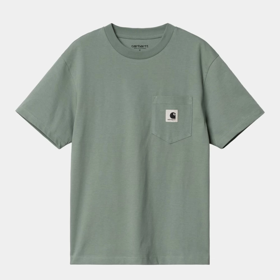 Carhartt WIP Women's Glassy Teal Pocket Short Sleeve T-Shirt
