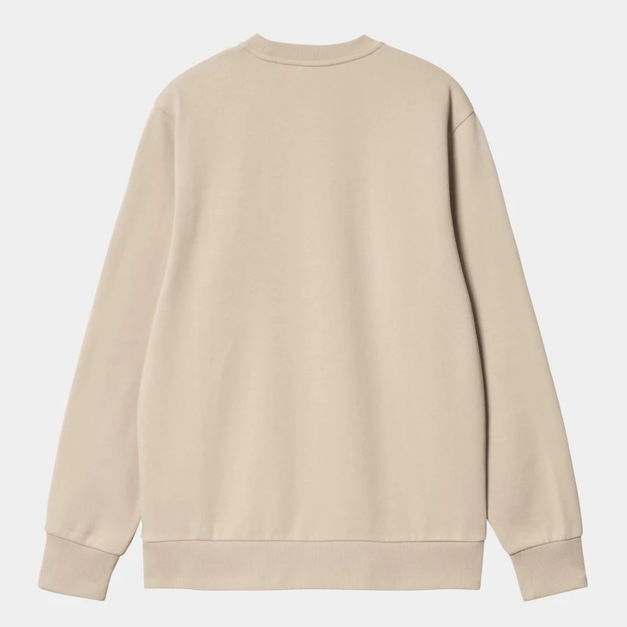 Carhartt WIP Men's Script Embroidery Sweatshirt in Wall/Black Color