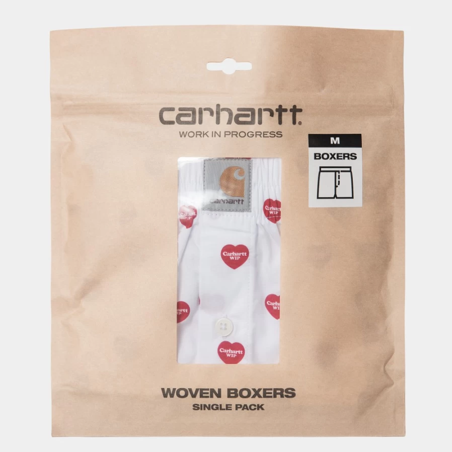 Carhartt WIP Men's Cotton Boxer Shorts with Heart Print Design