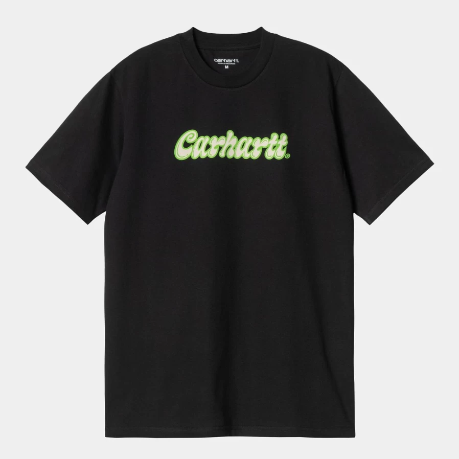 Carhartt WIP Men's Black Liquid Script Short Sleeve T-Shirt