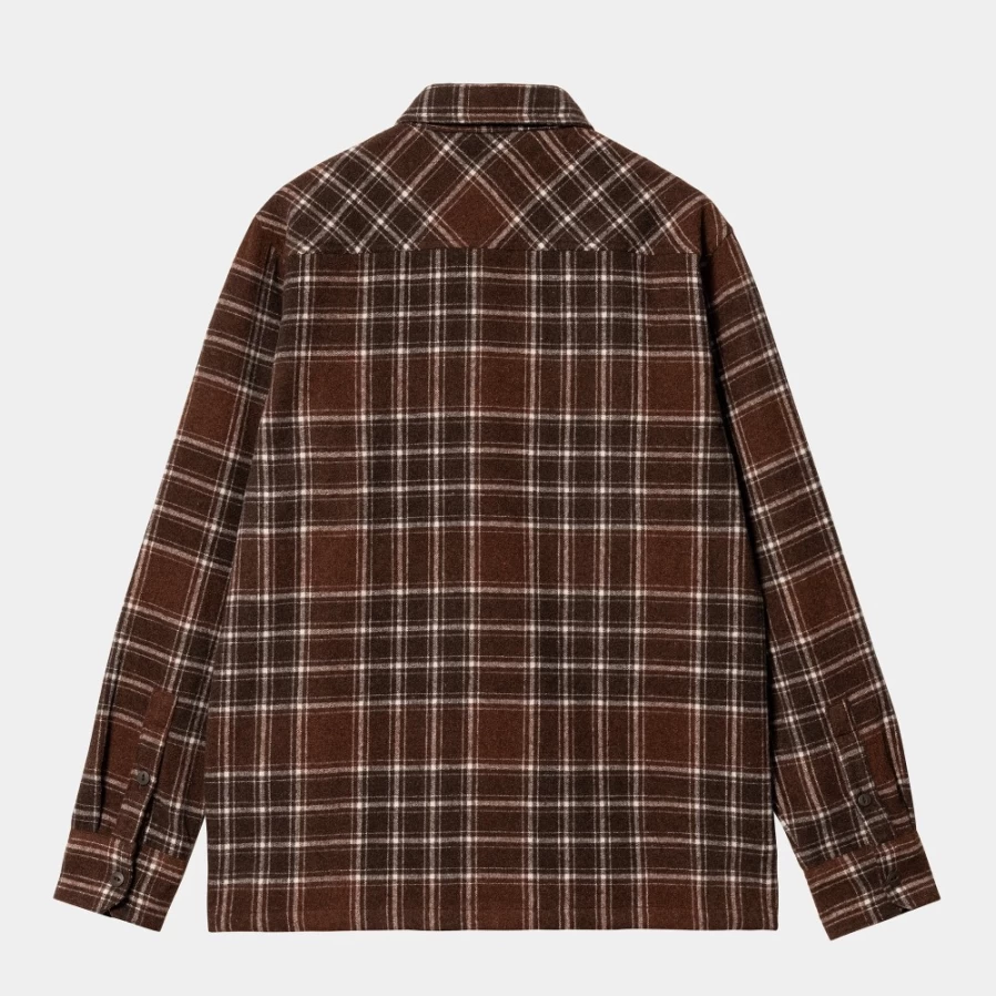 Carhartt WIP Men's Long Sleeve Jared Check Shirt - Plaid Flannel Button-Up