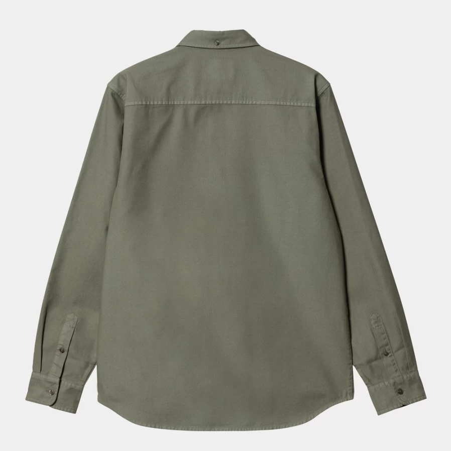 Carhartt WIP Men's Smoke Green Long Sleeve Bolton Shirt