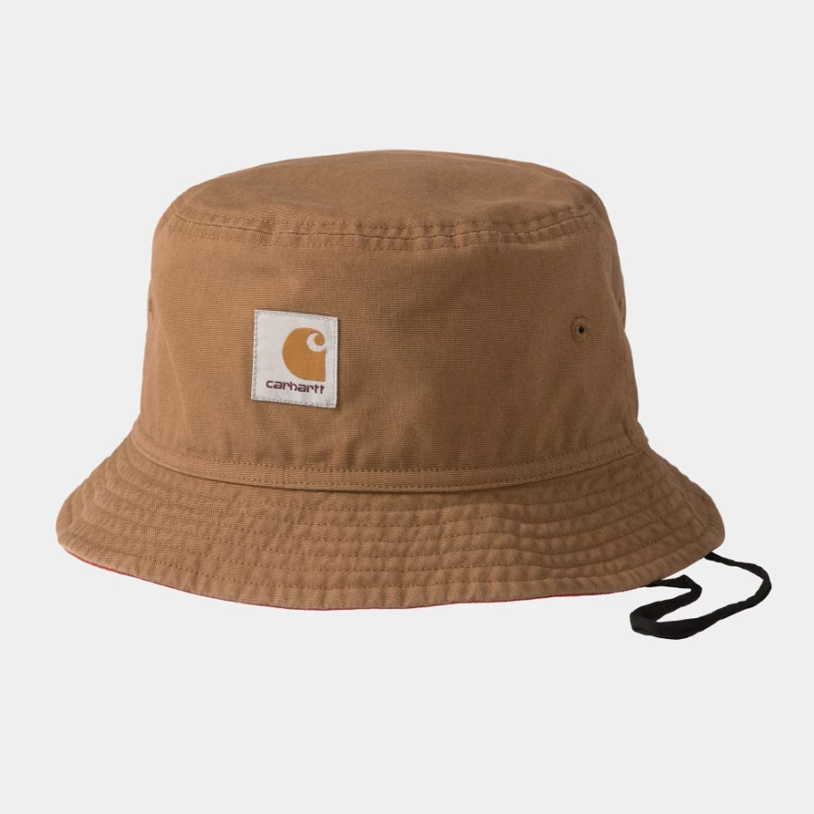 Carhartt WIP Heston Bucket Hat - Hamilton Brown & Cherry Color