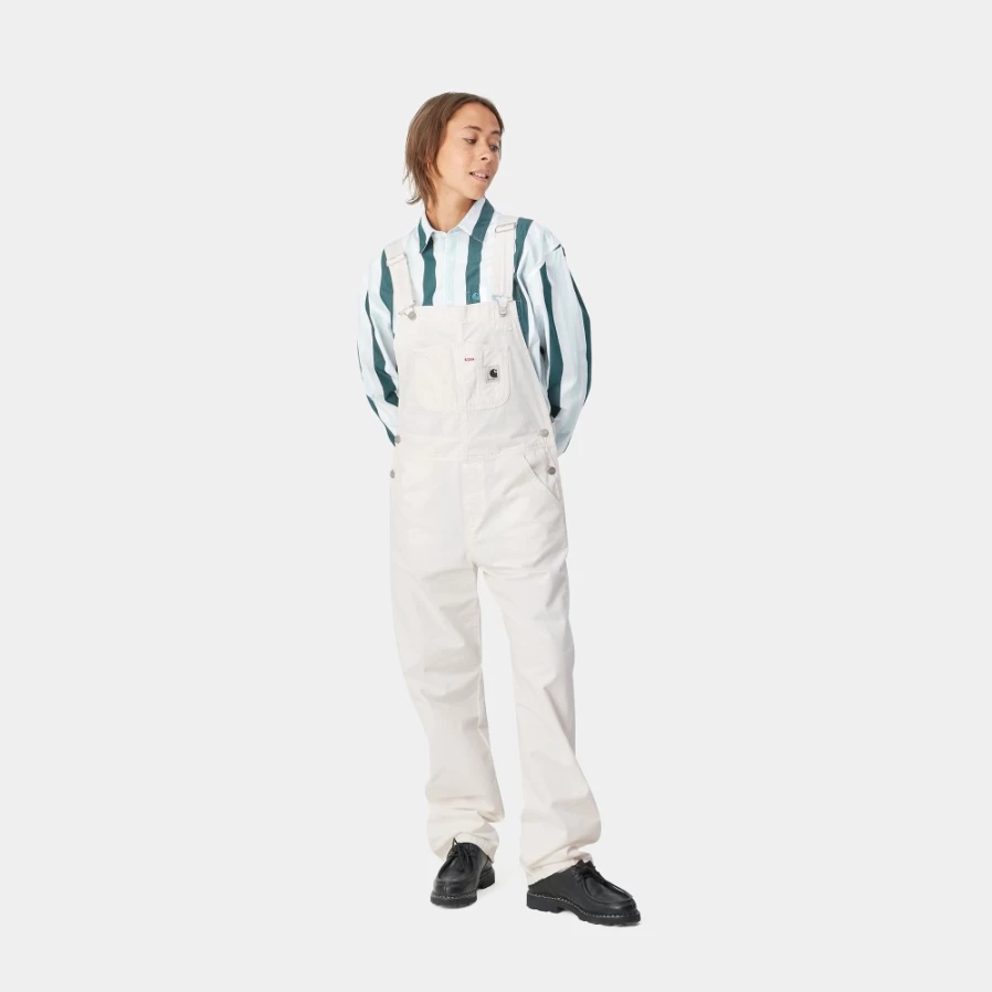 Carhartt WIP Women's Off-White Bib Overall Straight Denim Jumpsuit
