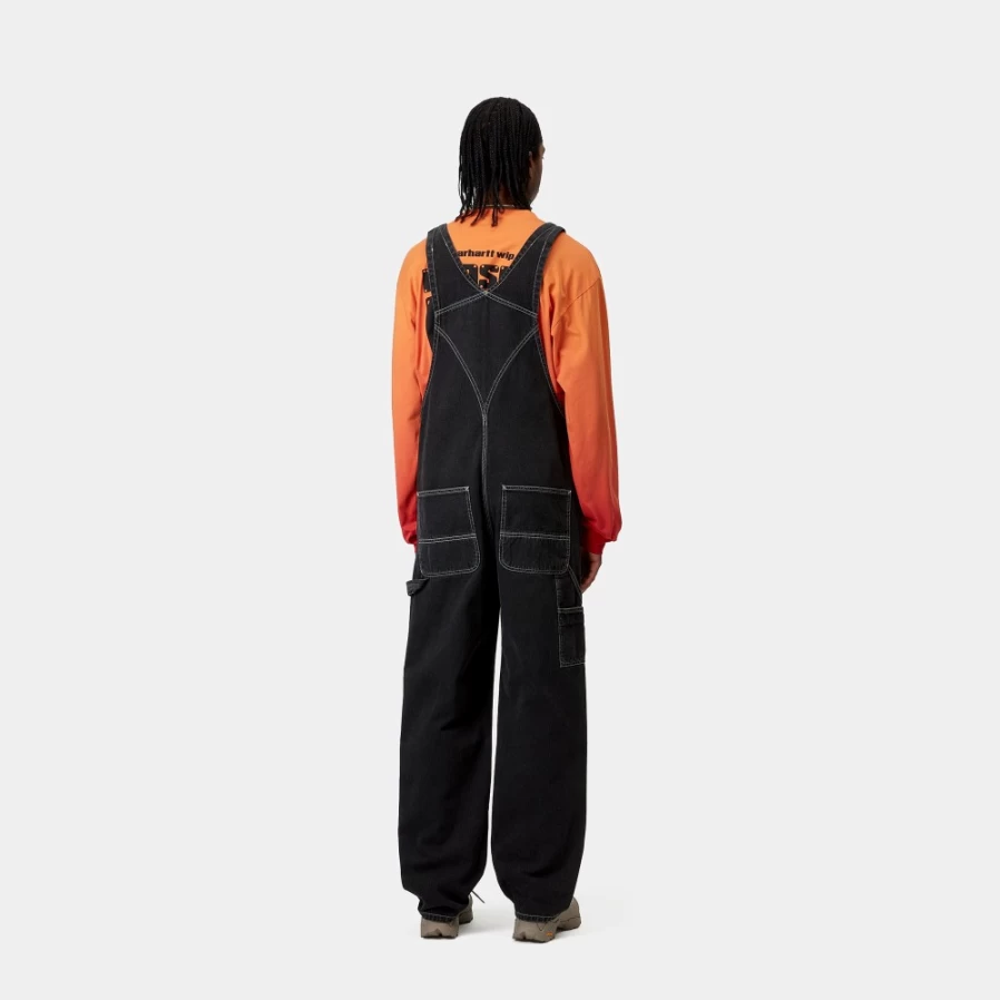 Carhartt WIP Men's Black Bib Overalls - Durable Workwear Coveralls