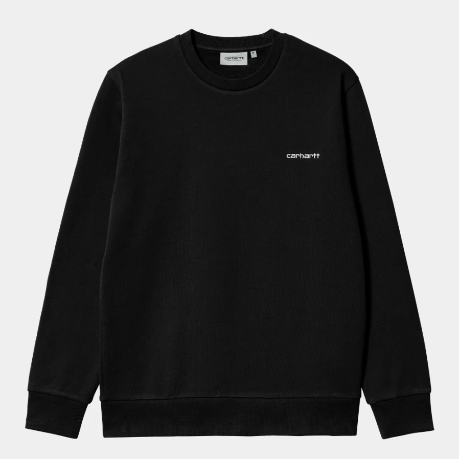 Carhartt WIP Men's Script Embroidery Sweatshirt - Black & White
