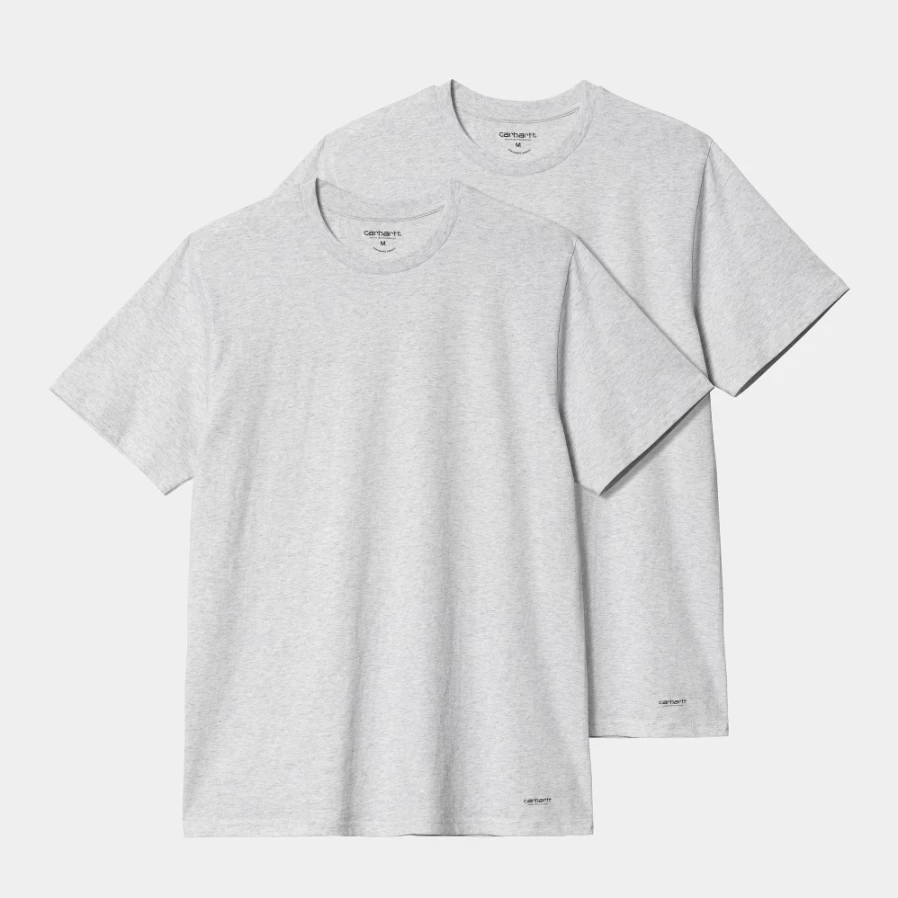 Carhartt WIP Men's Ash Heather Crew Neck T-Shirt - Standard Fit Casual Tee