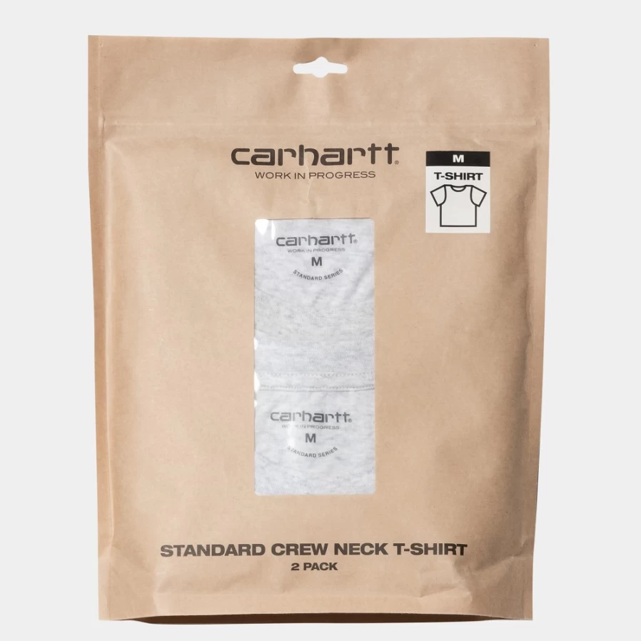 Carhartt WIP Men's Ash Heather Crew Neck T-Shirt - Standard Fit Casual Tee