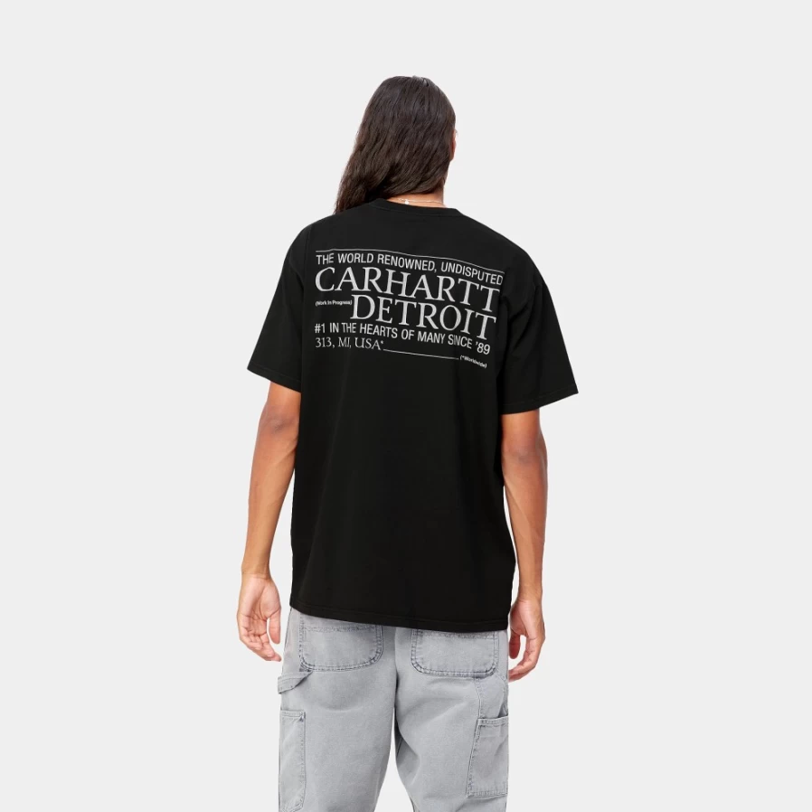 Carhartt WIP Men's S/S Undisputed T-Shirt - Black & White Casual Short Sleeve Tee