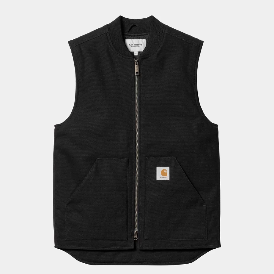 Carhartt WIP Men's Black Work Vest - Durable Utility Vest for Men