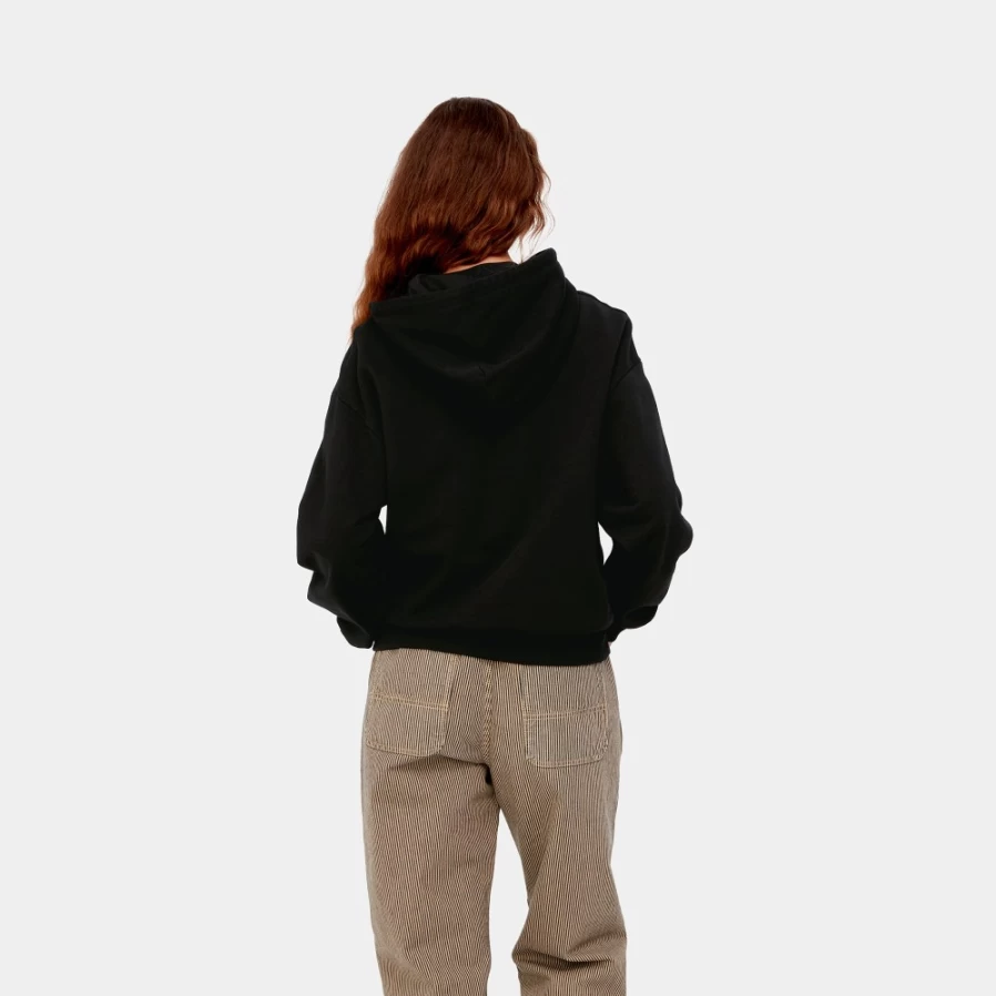 Carhartt WIP Women's Casey Hooded Sweatshirt - Black & Silver Pullover