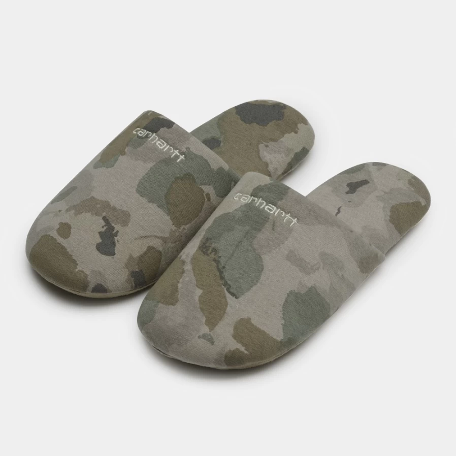 Carhartt WIP Women's Camo Tide Script Embroidery Slippers