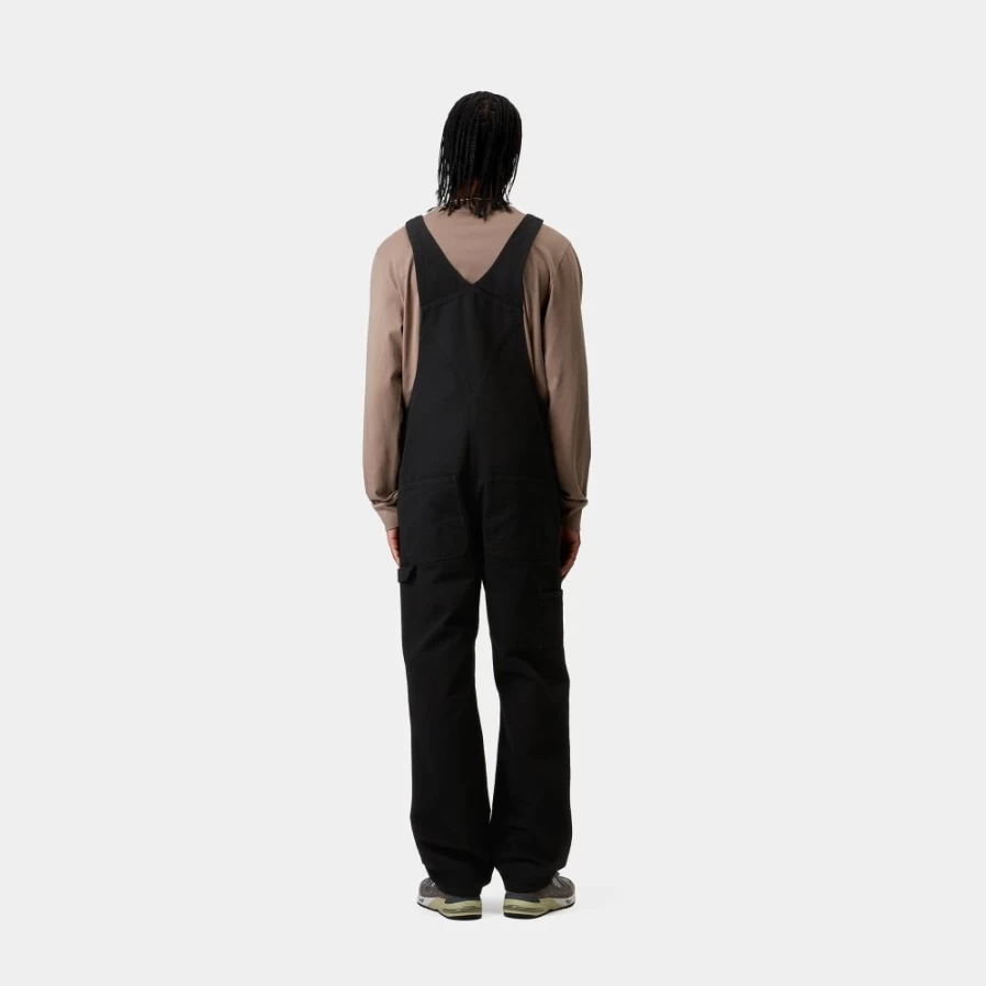 Carhartt WIP Men's Black Bib Overalls - Durable Workwear Coveralls