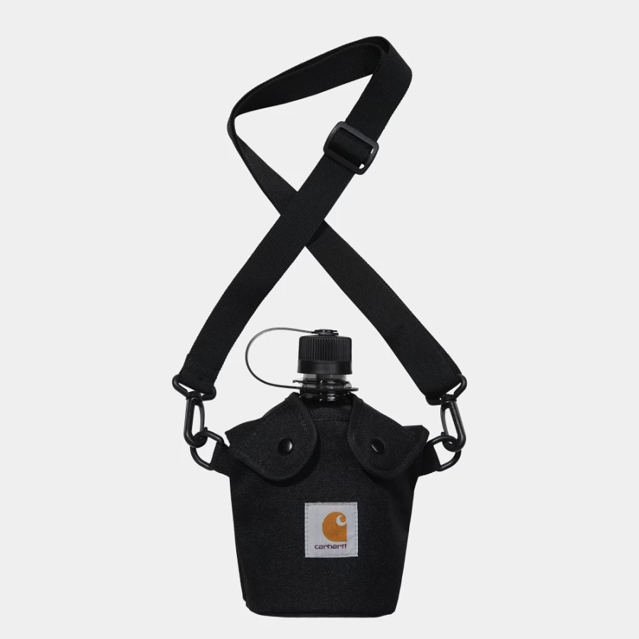 Carhartt WIP Black Field Bottle - Durable Outdoor Water Bottle for Adventure & Everyday Use