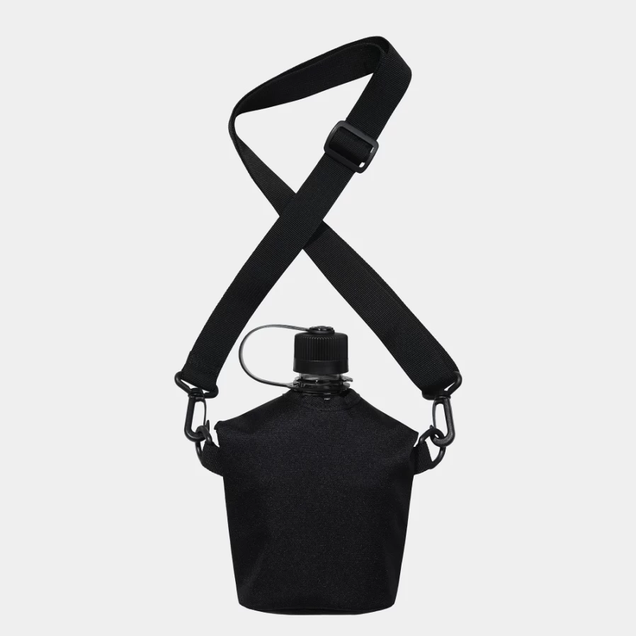Carhartt WIP Black Field Bottle - Durable Outdoor Water Bottle for Adventure & Everyday Use
