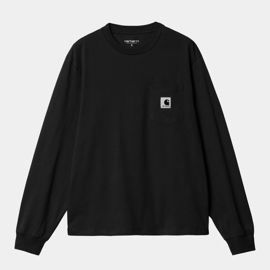 Carhartt WIP Women's Black Long Sleeve Pocket T-Shirt