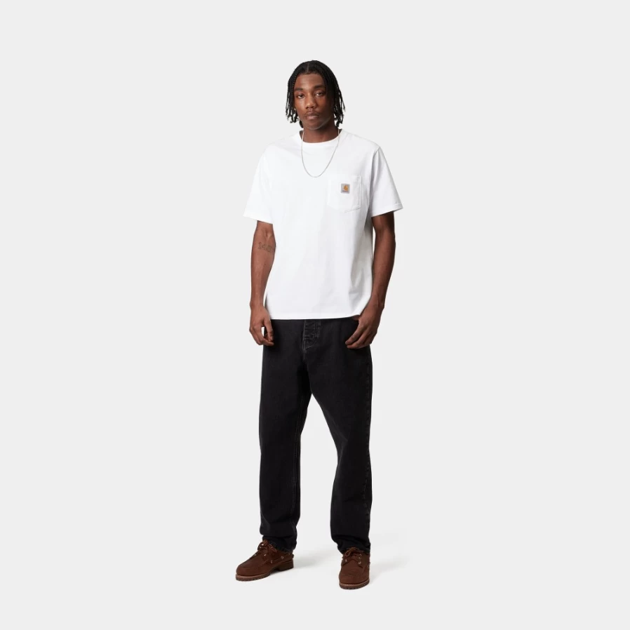 Carhartt WIP Men's White Short Sleeve Pocket T-Shirt S/S Casual Top