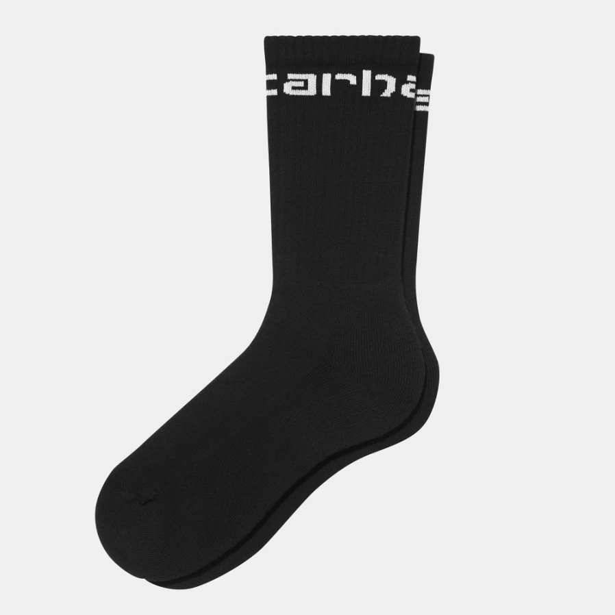 Carhartt WIP Socks - Black & White Crew Socks for Men & Women | Durable Comfort Work Socks