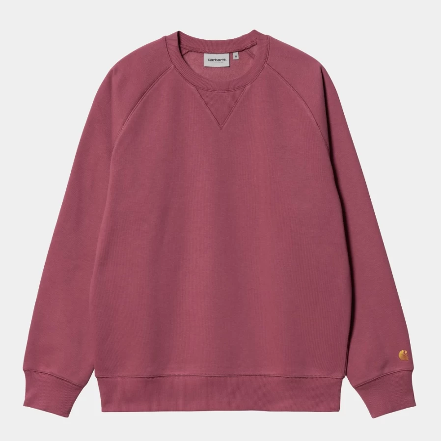 Carhartt WIP Men's Chase Sweatshirt in Punch/Gold - Premium Cotton Hoodie for Men