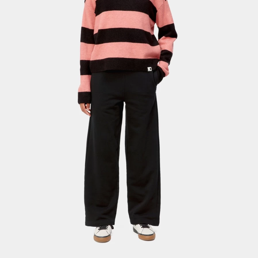 Carhartt WIP Women's Casey Sweatpants - Black & Silver Athletic Joggers