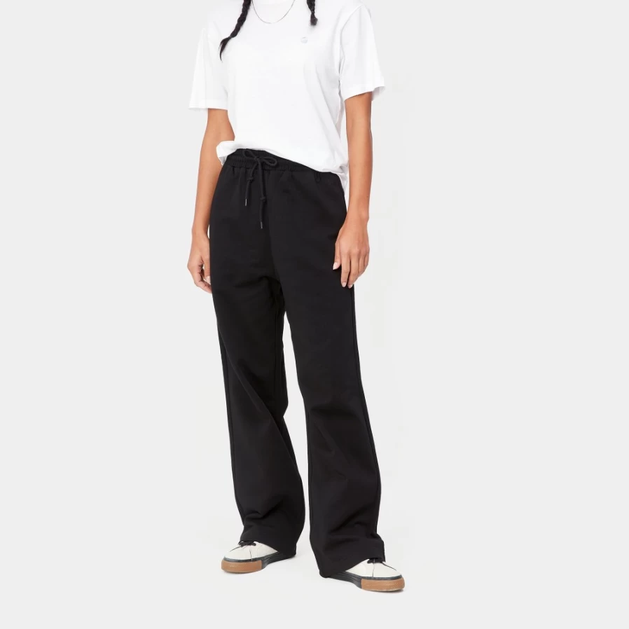 Carhartt WIP Women's Casey Sweatpants - Black & Silver Athletic Joggers