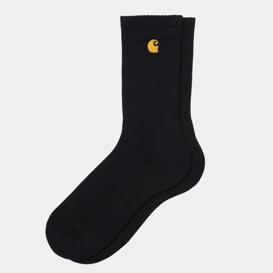 Carhartt WIP Chase Socks - Black & Gold Athletic Performance Footwear
