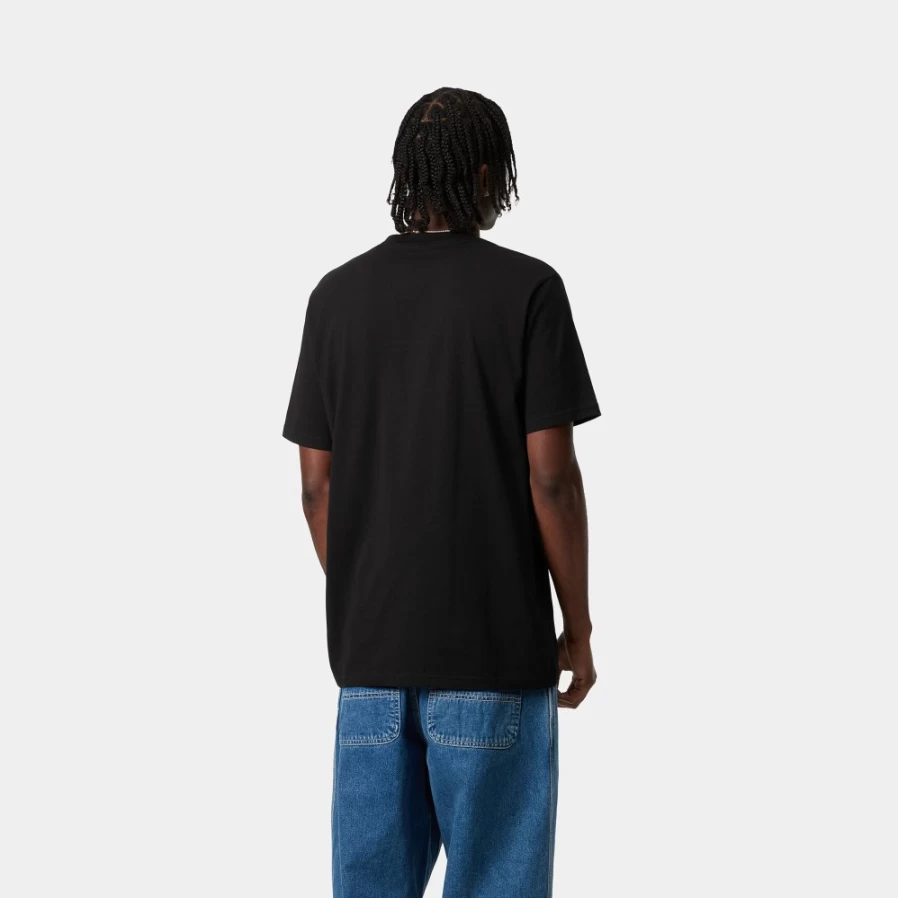 Carhartt WIP Men's Script T-Shirt - Short Sleeve Cotton Tee in Black & White