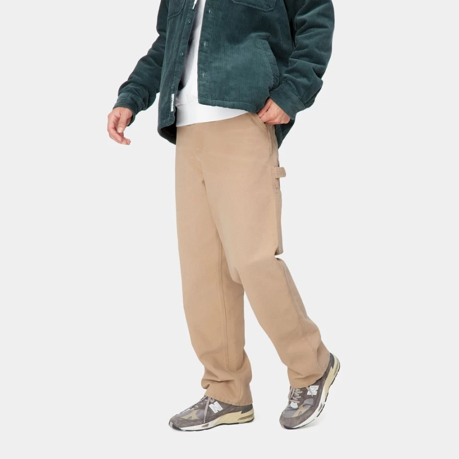 Carhartt WIP Men's Single Knee Pant in Dusty H Brown - Durable Workwear Pants