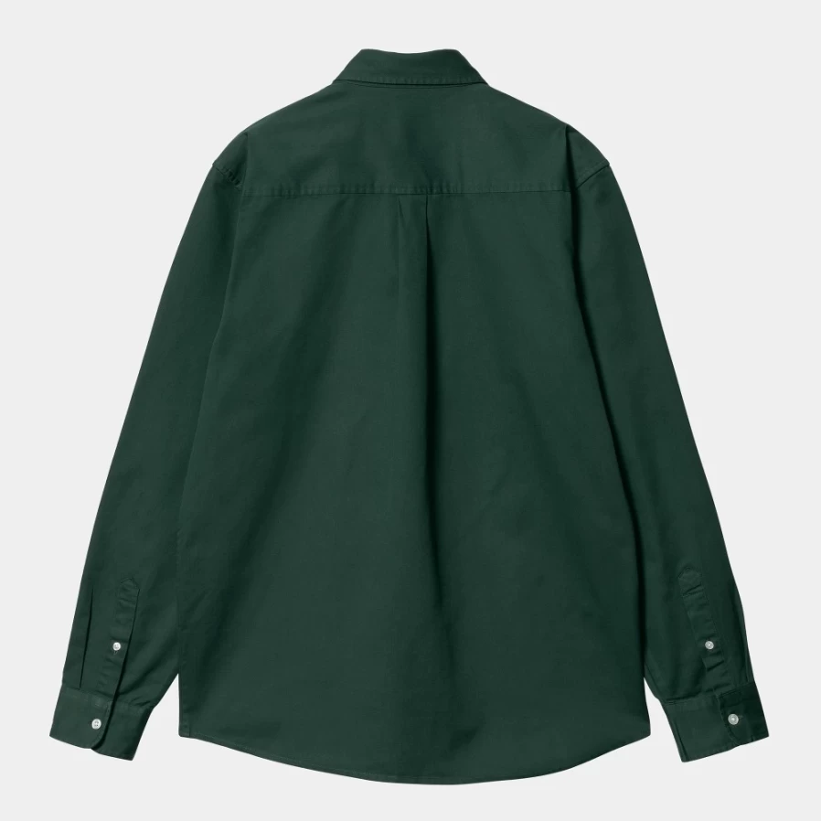 Carhartt WIP Madison Long Sleeve Shirt for Men in Discovery Green & Wax