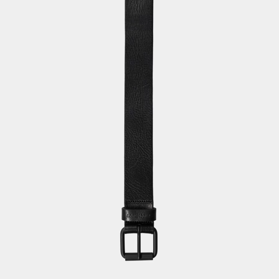 Carhartt WIP Ryan Belt - Black & Black Heavyweight Webbing Strap with Metal Buckle