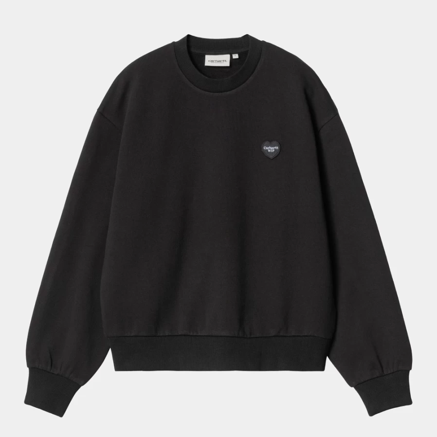 Carhartt WIP Women's Black Heart Patch Sweatshirt